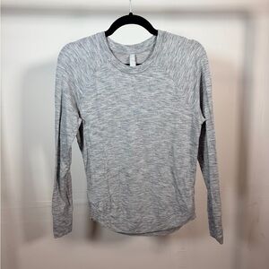 Athleta Light Gray Crew Neck Top